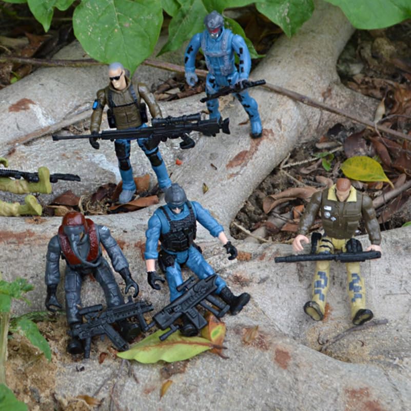 Toddmomy Military Soldier Models Set 12Pcs Flexible Action Figures 4In Realistic Army and Zombie Toys for Kids Role Play and Educational Fun - Image 3