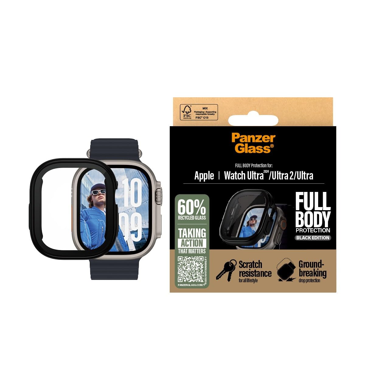 Panzer Glass Snappie Full Body Nero Apple Watch Ultra 2