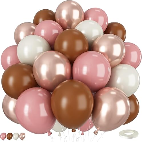 Miniatura 20 de Globos naranjas y azules, 50 globos bohemios de 12 pulgadas con globos de látex retro naranja mar, marfil, blanco, azul pastel, para niños y niñas