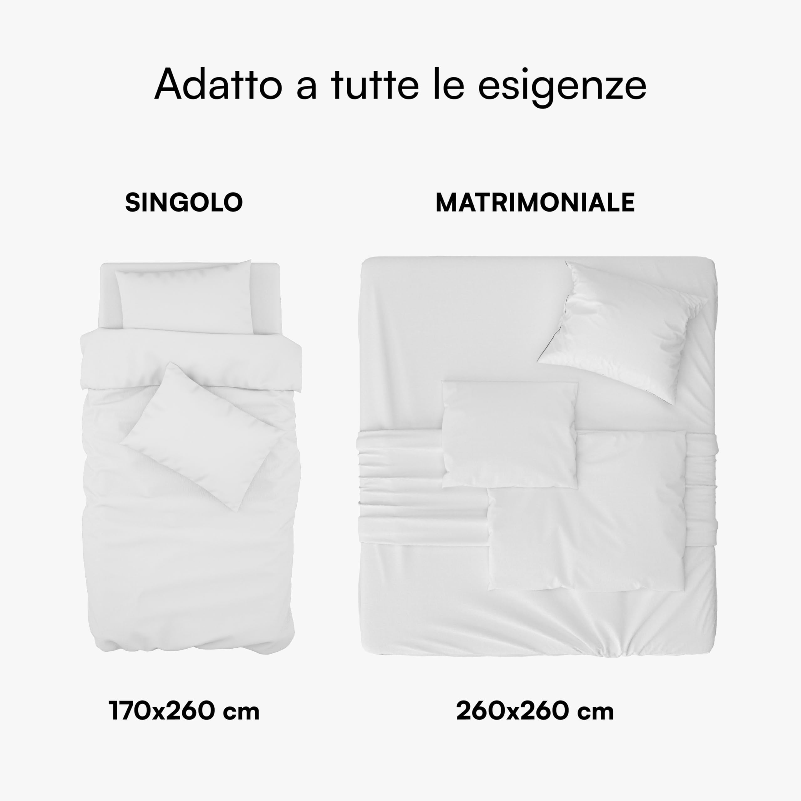 Baroni Home Trapunta Invernale in Ecopiuma, Piumone 350 gr/mq caldo e morbido, Anallergica, Antiacaro e Traspirante, Righe Blu, Matrimoniale 260x260 cm