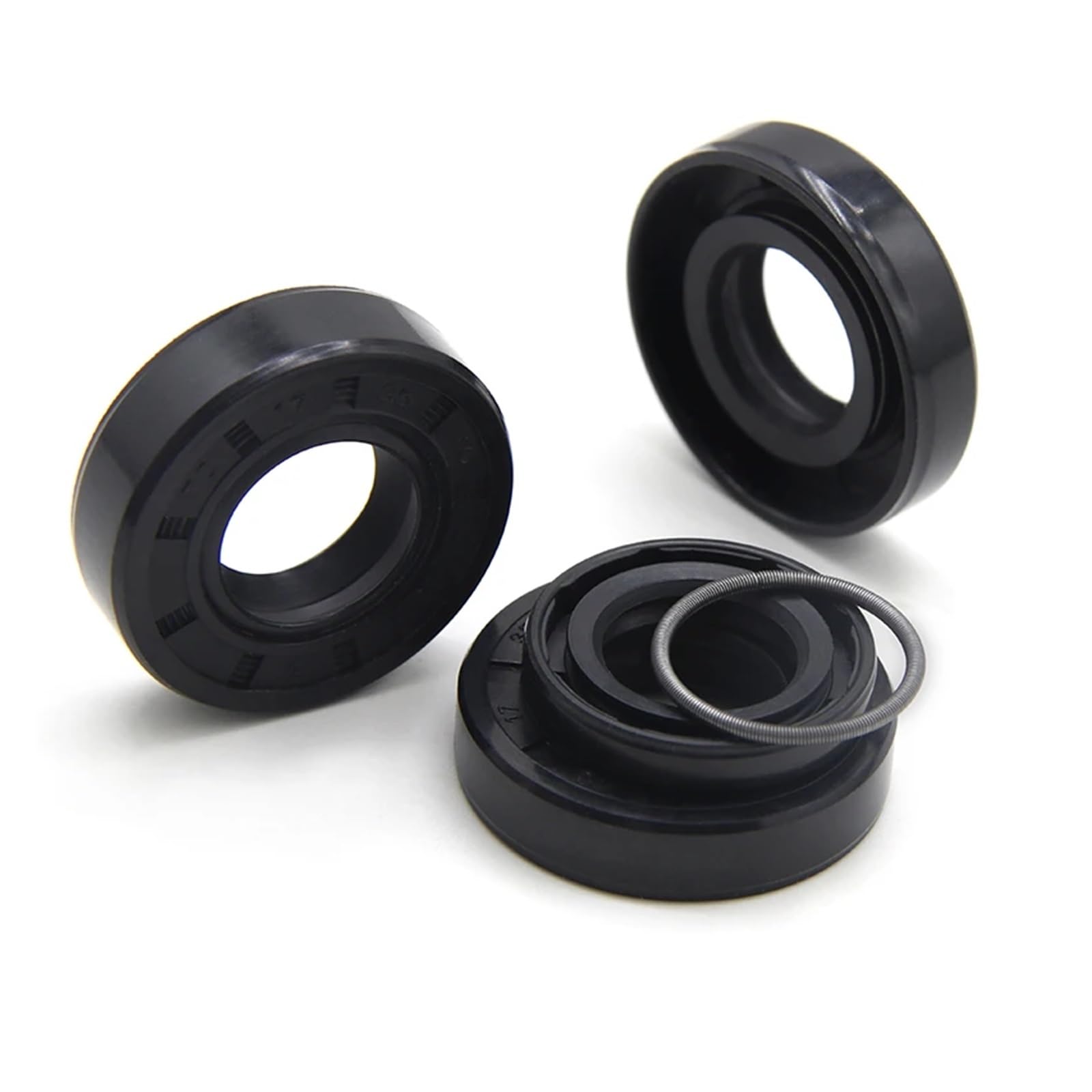 Paraolio NBR Albero 17 Mm, Doppio Labbro, In Gomma Nitrilica, Misure 17x28x7 Mm, Per Cilindri Idraulici E Guarnizioni