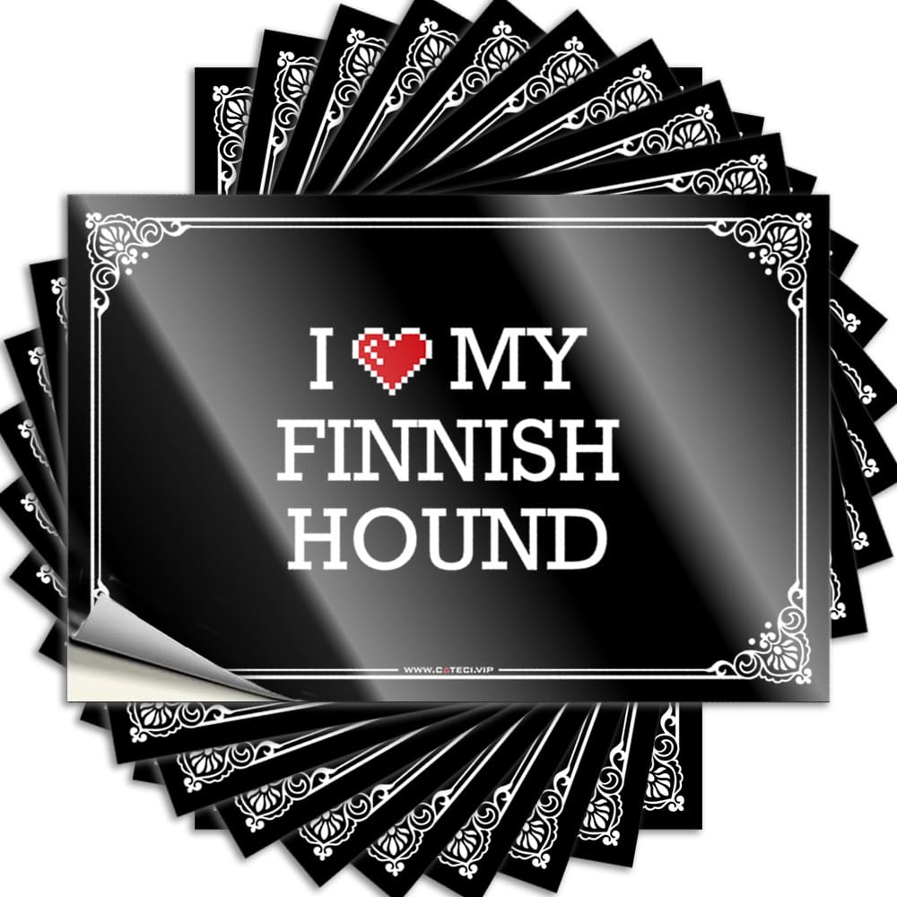 Sticker Happy Basement Decor Hat I Love My Finnish Hound - No Residue Decals for Student(6X9CM)