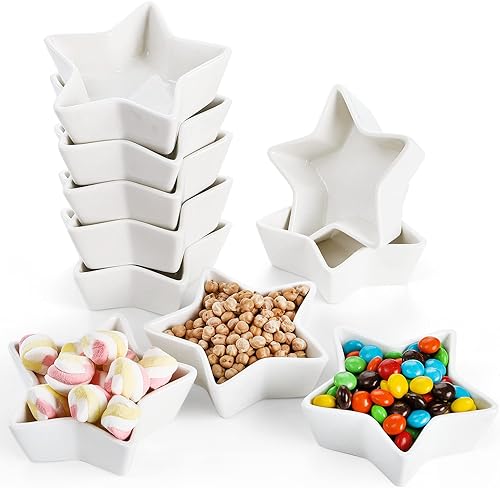 Miniatura 1 de ZEAYEA Juego de 10 platos para salsa, cuencos de salsa de soja de 3 onzas para Navidad, platos de cerámica de 4 pulgadas para salsa de soja de