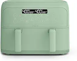 bella Fritadeira a ar TriZone de 4 litros, revestimento antiaderente de cerâmica EverGood™, design de cesta dupla com divisor removível, controle digital de tela sensível ao toque com 6 opções de