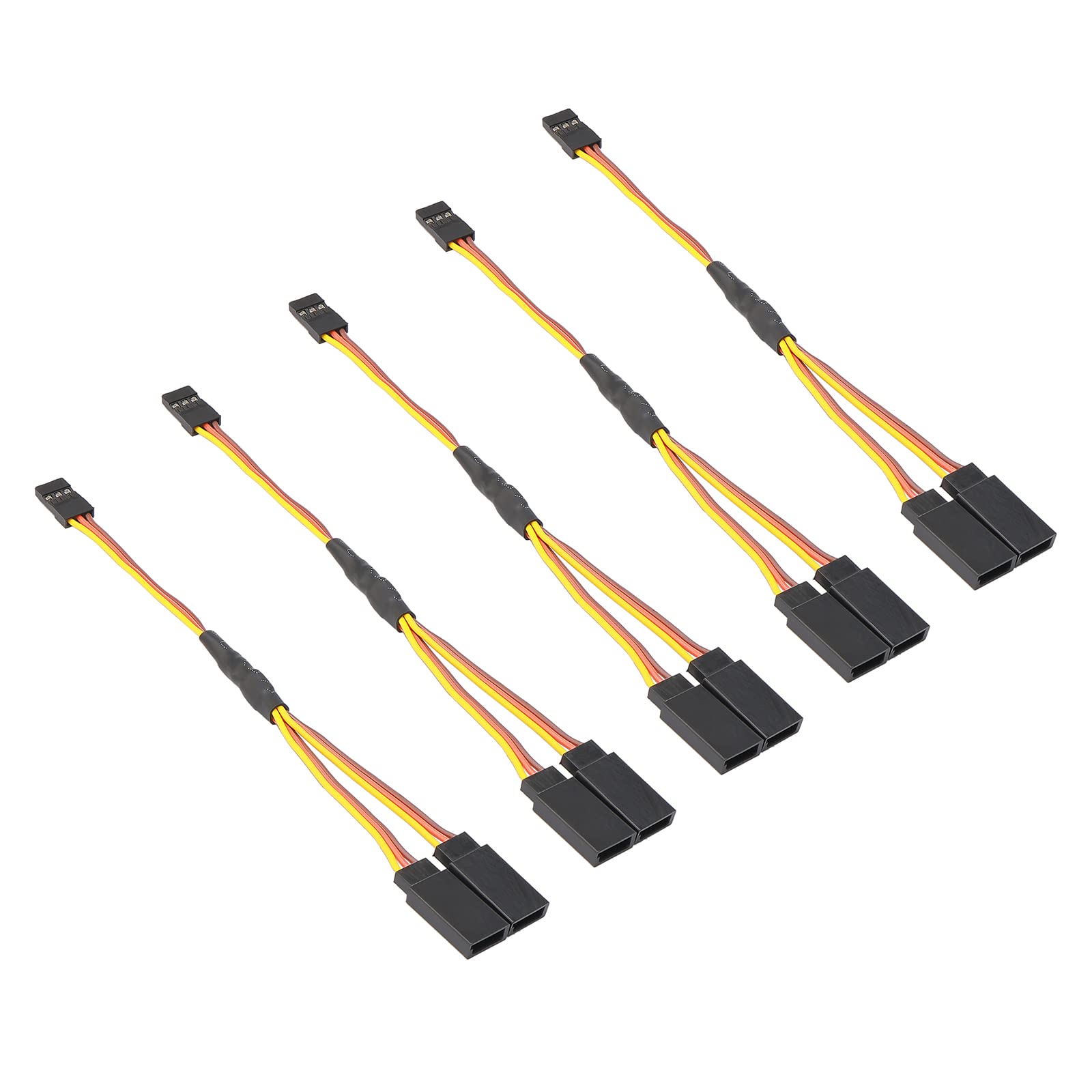 15cm RC Servo 1 to 2 Y Cables Male to Female Extension Lead Wire Cable for KK MWC Eagle Control Board Pack of 5 Set-image-9