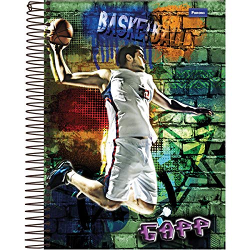 Caderno de 10 Matérias, Gapp, Foroni, 200 Folhas, Capa Dura, Universitário, 200x275mm, Pacote com 4