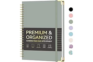 Forvencer Hardcover Spiral Journal Notebook, Seamless Neutral Design for Professional Work Notetaking
