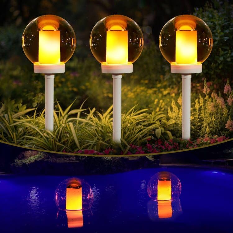 Solar Torch Lights with Flickering...