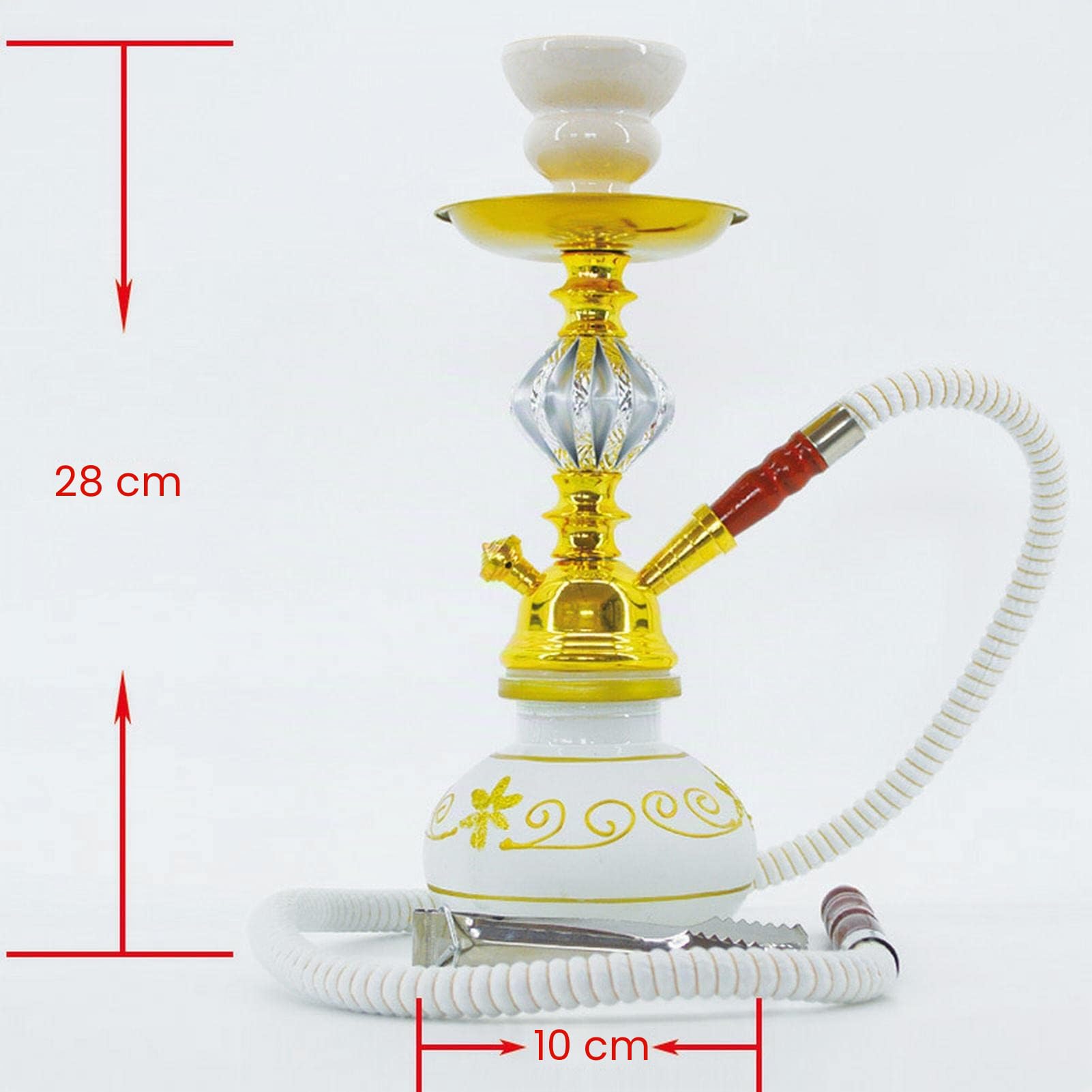 Copa De Cristal Moderna De Lujo 1 Manguera Shisha Combo Conjunto De La Copa De La Cachimba Portátil Fácil De Desmontar Y Limpiar Con Súper Durabilidad C