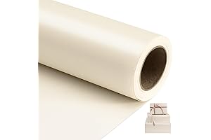 NESCCI Off-White Matte Wrapping Paper for Gift Wrapping