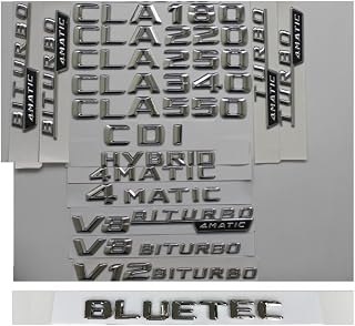 3D Chrome Silver Trunk Rear Letters Badge Emblems for CLA45 CLA35 AMG CLA200 CLA220 CLA260 CLA300 CLA400 4MATIC CDI (CLA260,Chrome)