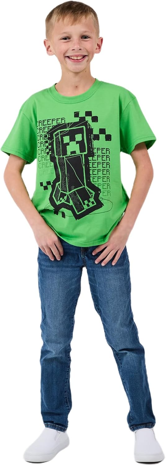 Minecraft Creepers Value 4-Pack of Youth Boy's Short Sleeve Tees - Image 2
