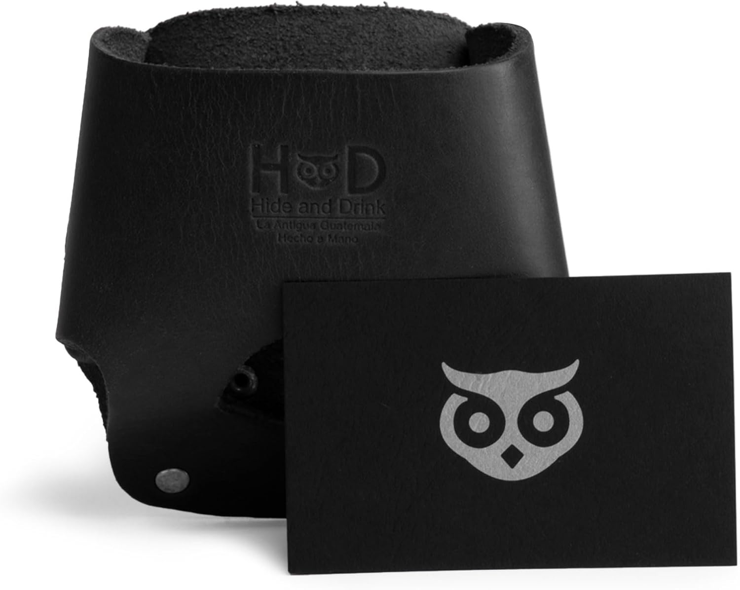 Hide & Drink, Large Tape Measure Holder, Tool Holster w/Easy Belt Loop for Handymen, Carpenters, Electricians, Durable Hammer Pouch, Full Grain Leather, Handmade