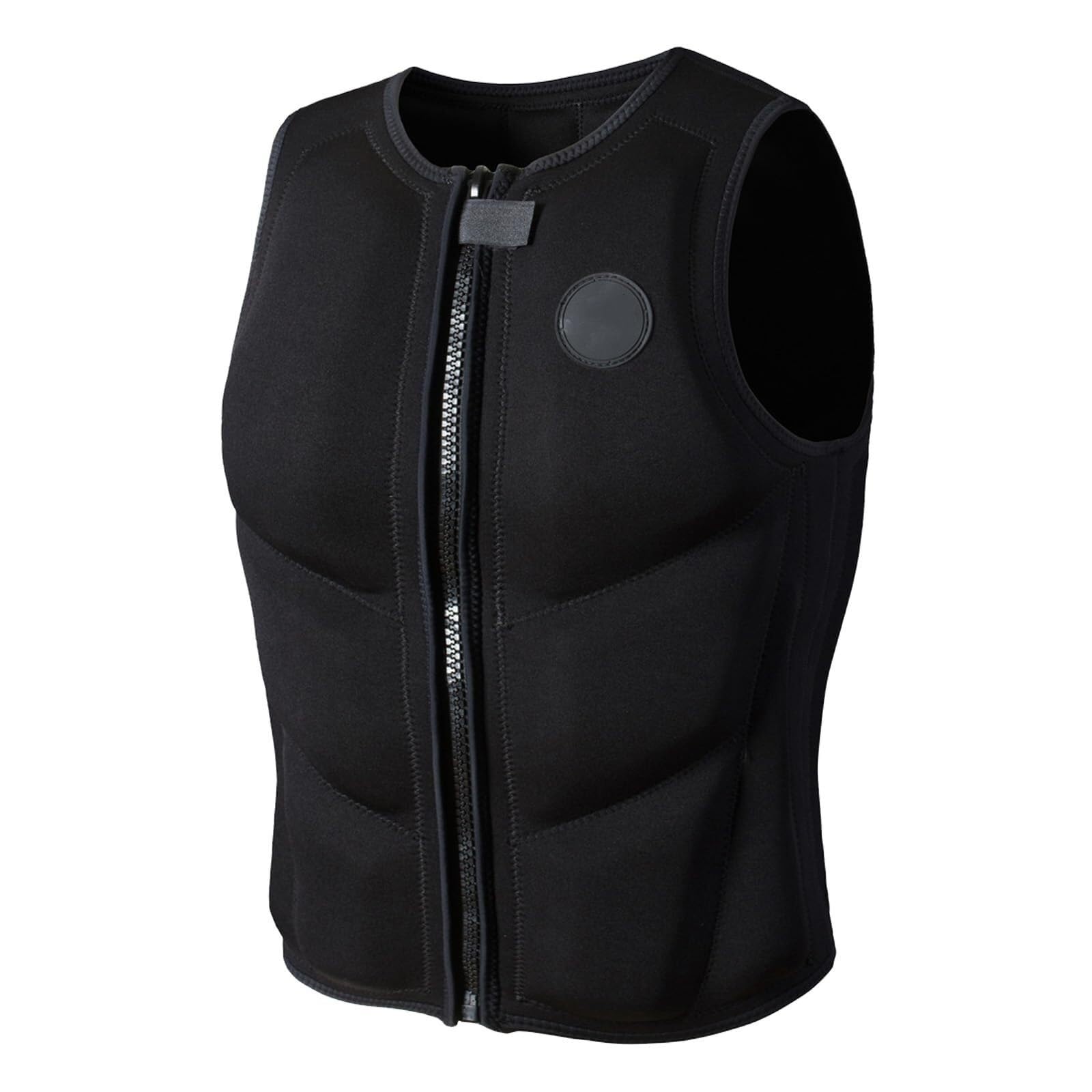 Adult Classic Surfing Vest High Buoyancy Surfing Vest with Zipper for Fishing Kayaking Swimming Boating Canoeing Rafting Water Sports Safety Gear Men Women Adjustable