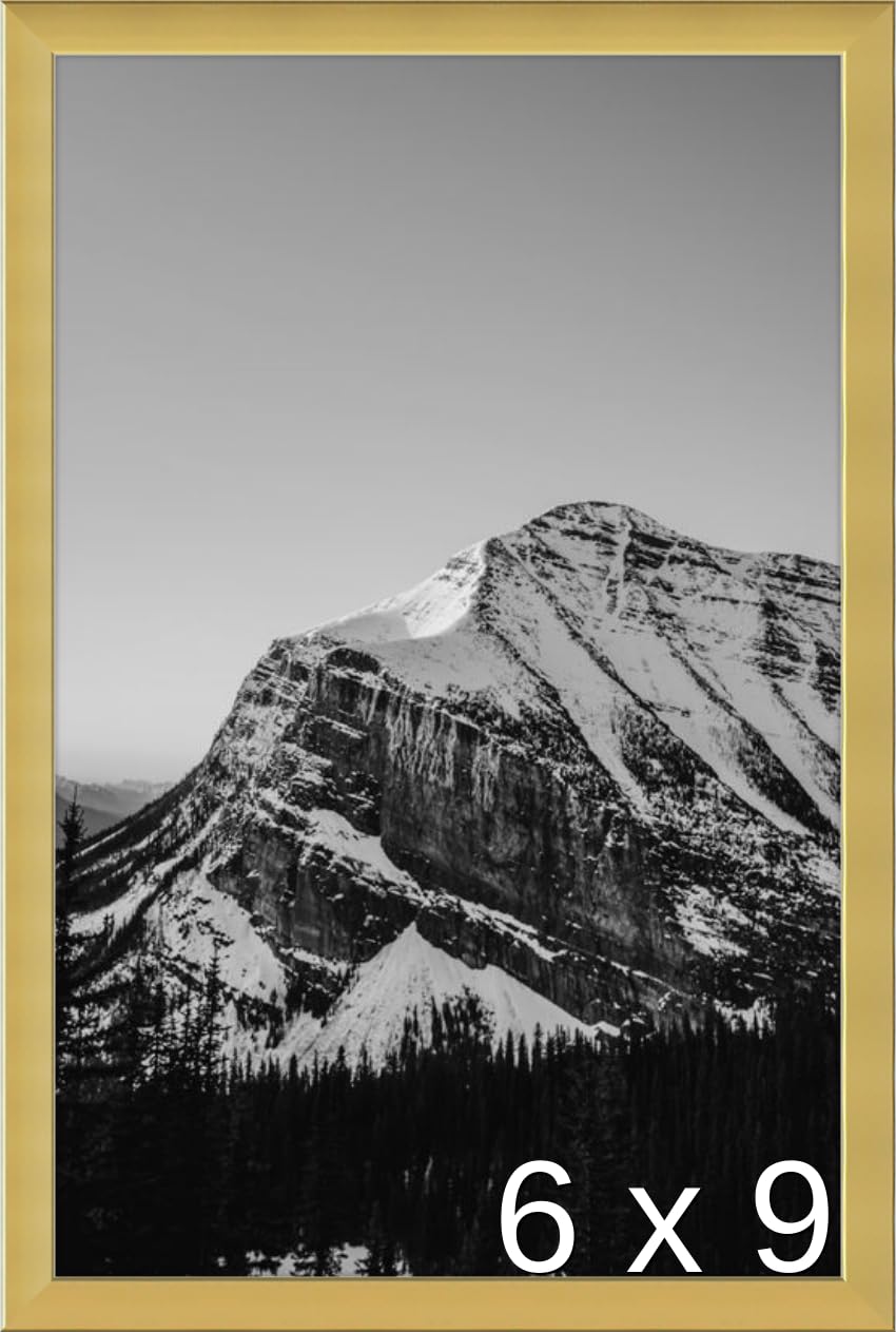 Frame It Easy 6 x 9 Gloss Gold Metal Frame (Ashford)