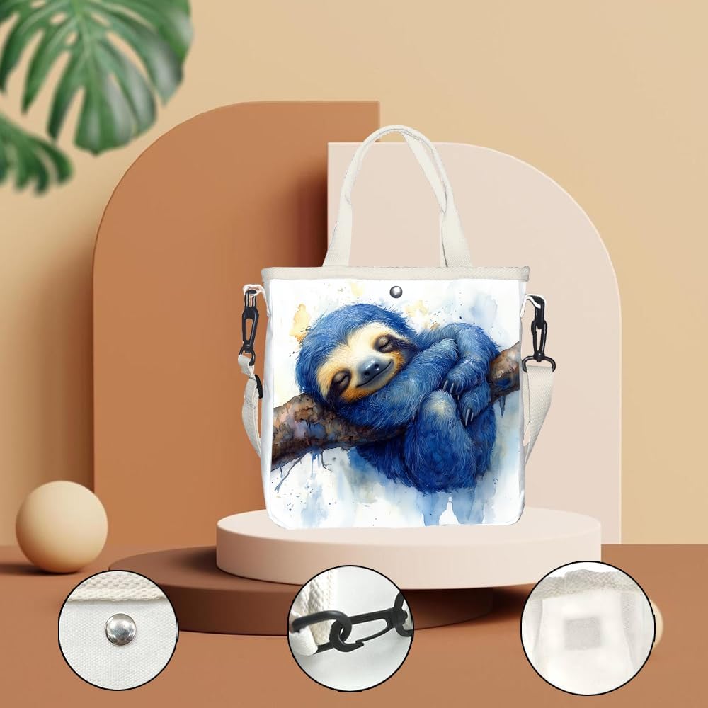 Cute Sloth Print –Perfect Gift for Animals Lovers, Single shoulder bag Skew straddle bag Fashion casual travel bag - Image 7