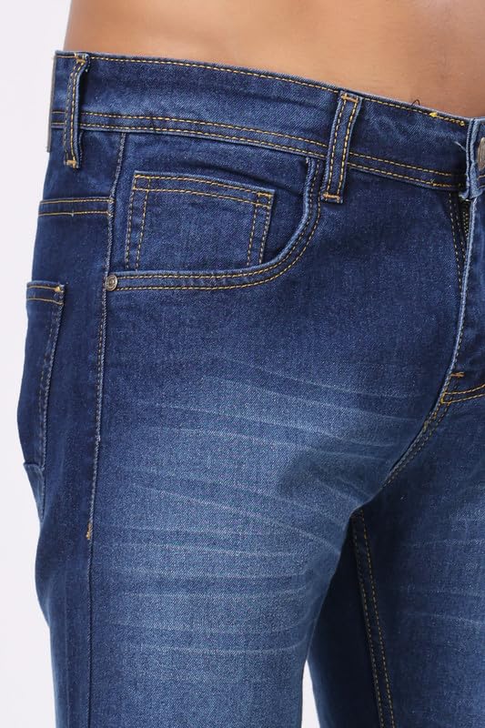 Image of London Hills Men's Regular Fit Mid Rise Cotton Jeans for Man | Straight Fit Jeans for Man | Pant | Mens Bottom Wear | Pants | Jean's for Men | Jins Pant for Men | Denim Jeans