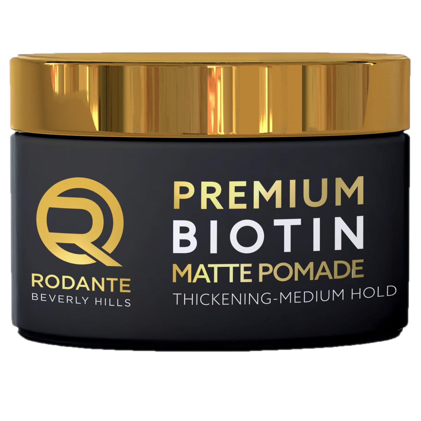 Rodante Beverly Hills Biotin Matte Cream Texture Paste Clay Pomade, Premium Thickening Cream Medium Hold & Anti Hair Loss and Hair Growth Support for