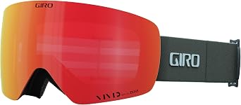 Giro Contour RS Adult Snow Goggles - Dark Shark Thirds Strap with VIVID Ember/VIVID Infrared Lenses