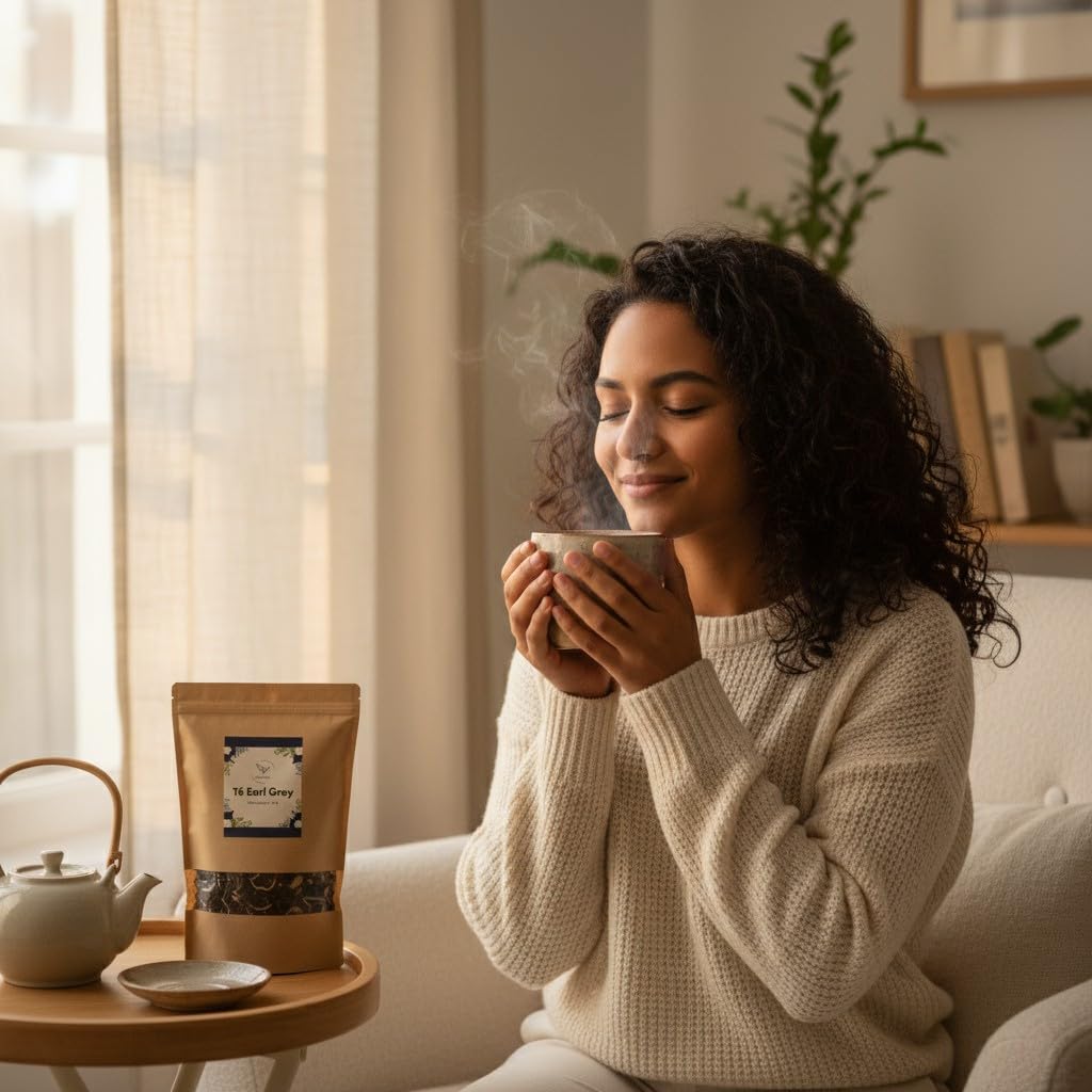 Té Earl Grey (Camellia sinensis) getrocknet lose 1000 g – für Kräutertees, 100% natürlich, ohne Zusätze – La Herbera
