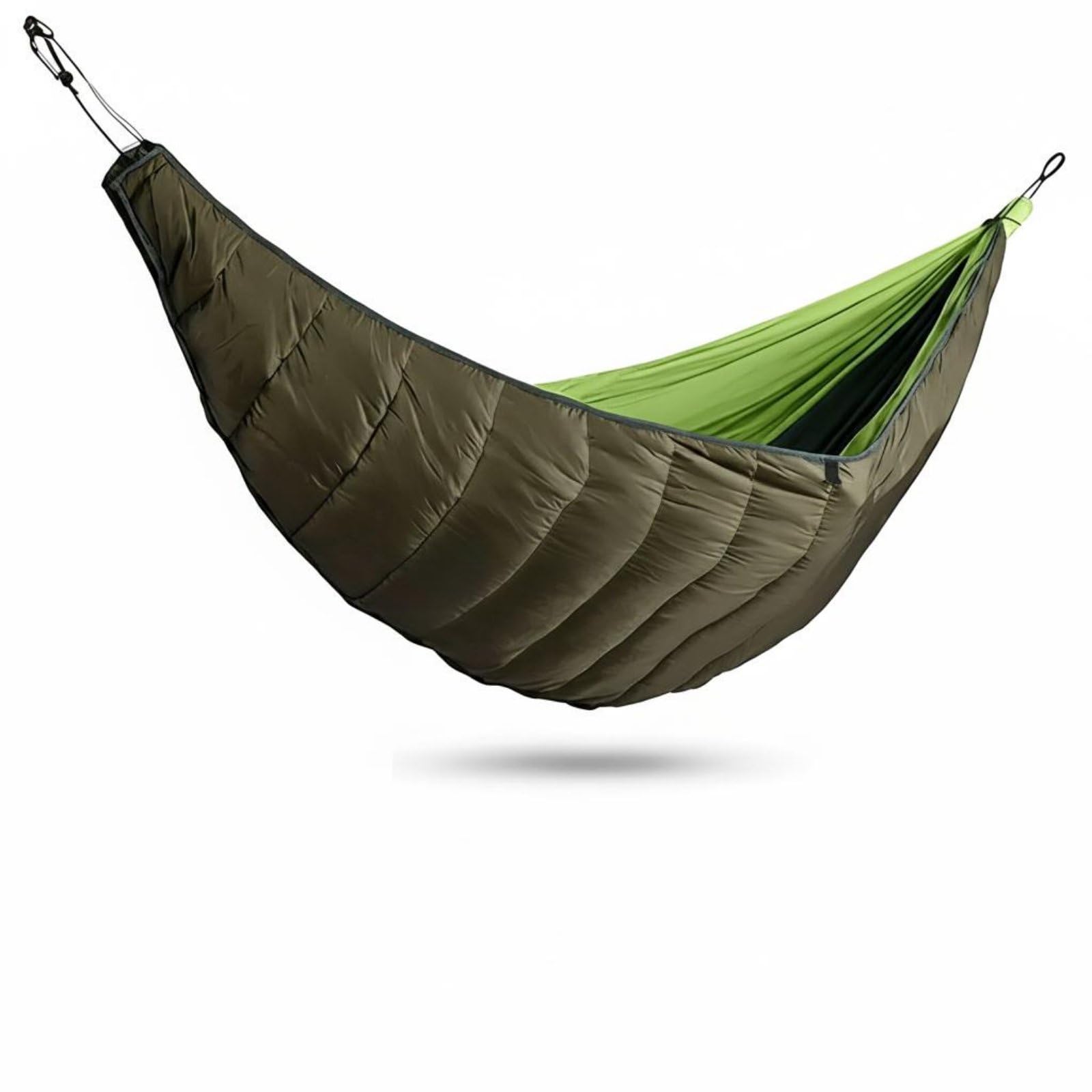 HEAVENGLOW Lightweight Suspended Bed Underquilt Portable Suspended Bed Sleeping Bag Ultralight Underquilt Sleeping Bag Packable for Camping, Backpacking, Army Green-picture-8