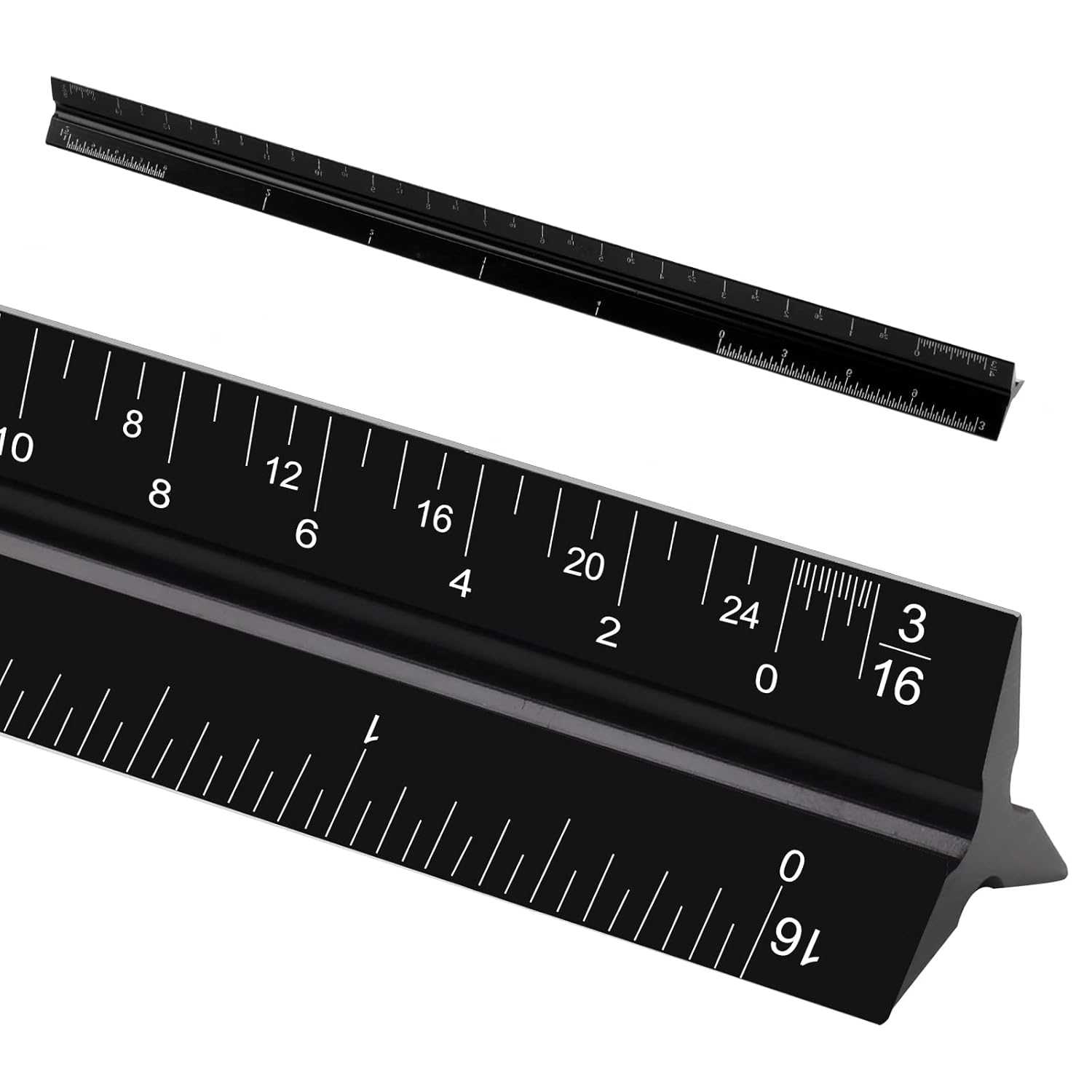 12"Architectural Scale Ruler, Aluminum Scale, Triangular
