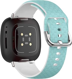 Compatible with Fitbit Versa 3, Versa 4, Sense, Sense 2 (Cute Graphical Cats Pattern) Soft Silicone Sport Band for Women Men, Replacement Bracelet Strap for Fitbit Versa 3 & 4, Fitbit Sense, Sense 2