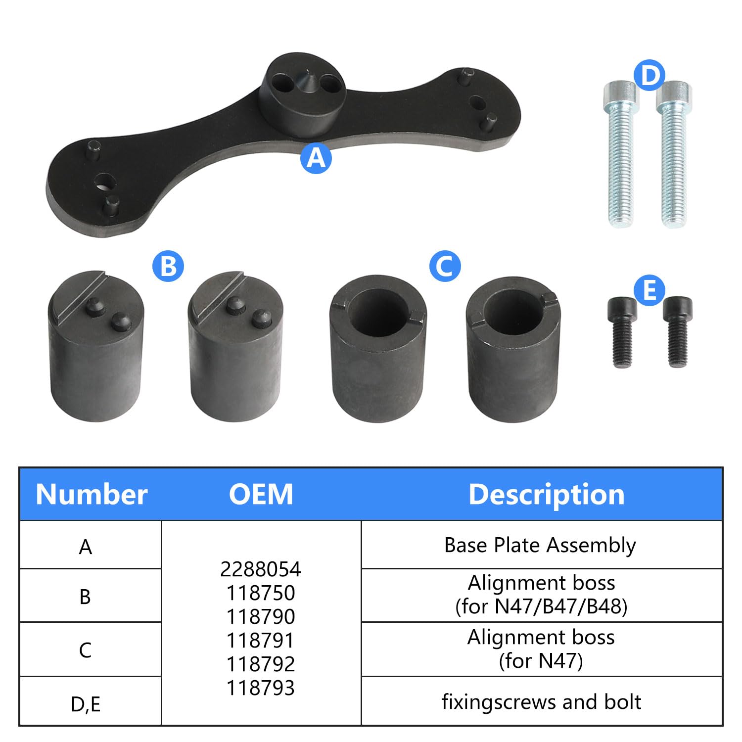 DPTOOL Oil Pump Sprocket Holding Tool Balance Shaft Alignment Locking Timing Tool Kit Compatible with BMW B47 B48 N47 Engine for 1, 2, 3, 4, 5 Series, X1, X3, X4, X5 Replacement for BMW Mini Clubman