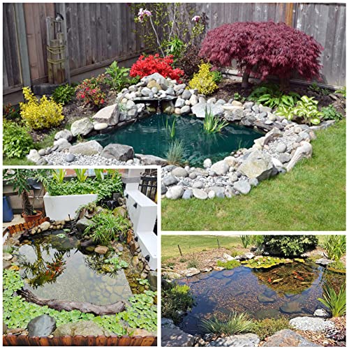 3m x 2m Teichfolien Zuschnitt Schwarz HDPE, UV- und witterungsbeständig, Schwimmteich Folie Gartenteich Teichplane schwarz, für Fischteiche, Brunnen, Wassergarten und Wasserfall Stärken 0.1 MM