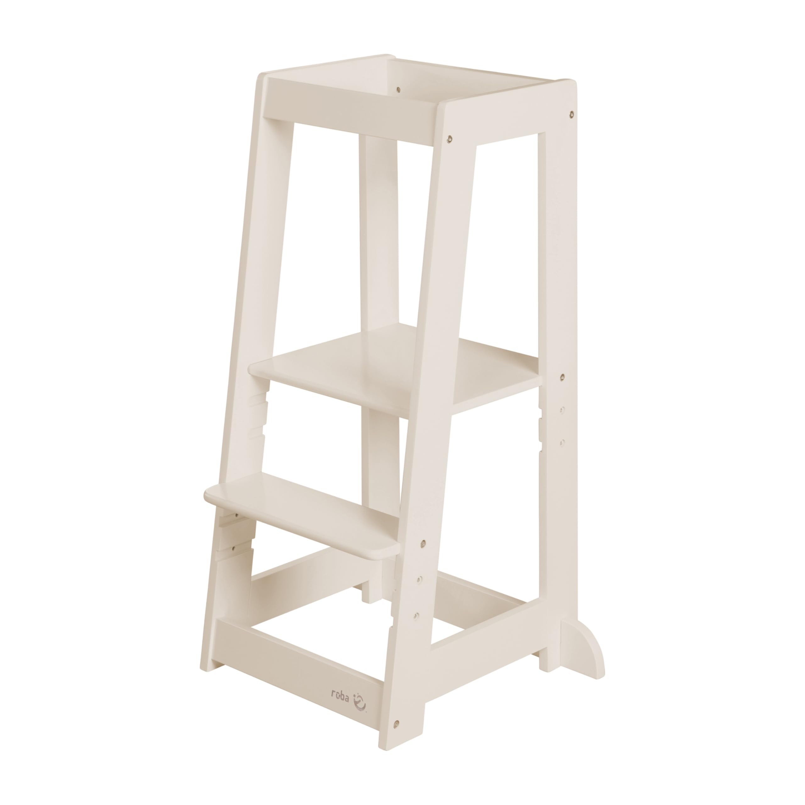 roba Torre Montessori 'Monti Step' - Sgabello sicuro per bambini - Ideale come aiuto in cucina - Capacità di carico fino a 80 kg - Legno certificato FSC - Beige/Cashmere