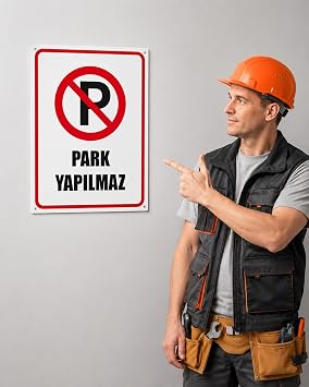 Park Yapılmaz Uyarı Levhası Beyaz 20 x 30 karbonNM2105
