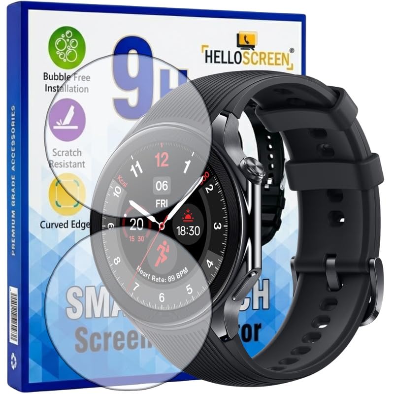Image of Screen Protector for OnePlus Watch 2 1.43 Inch Smartwatch (Pack of 2) - Flexible TPU Film, 9H Scratch Resistant, Self Healing, Anti Fingerprint, HD Clear, Bubble Free - Not Tempered Glass