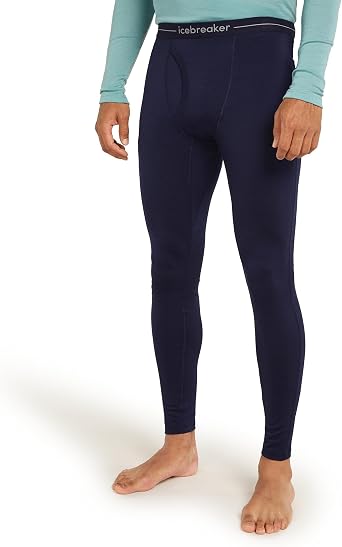 Icebreaker Merino Mens Oasis Midweight Base Layer Leggings W/Fly, Merino Wool