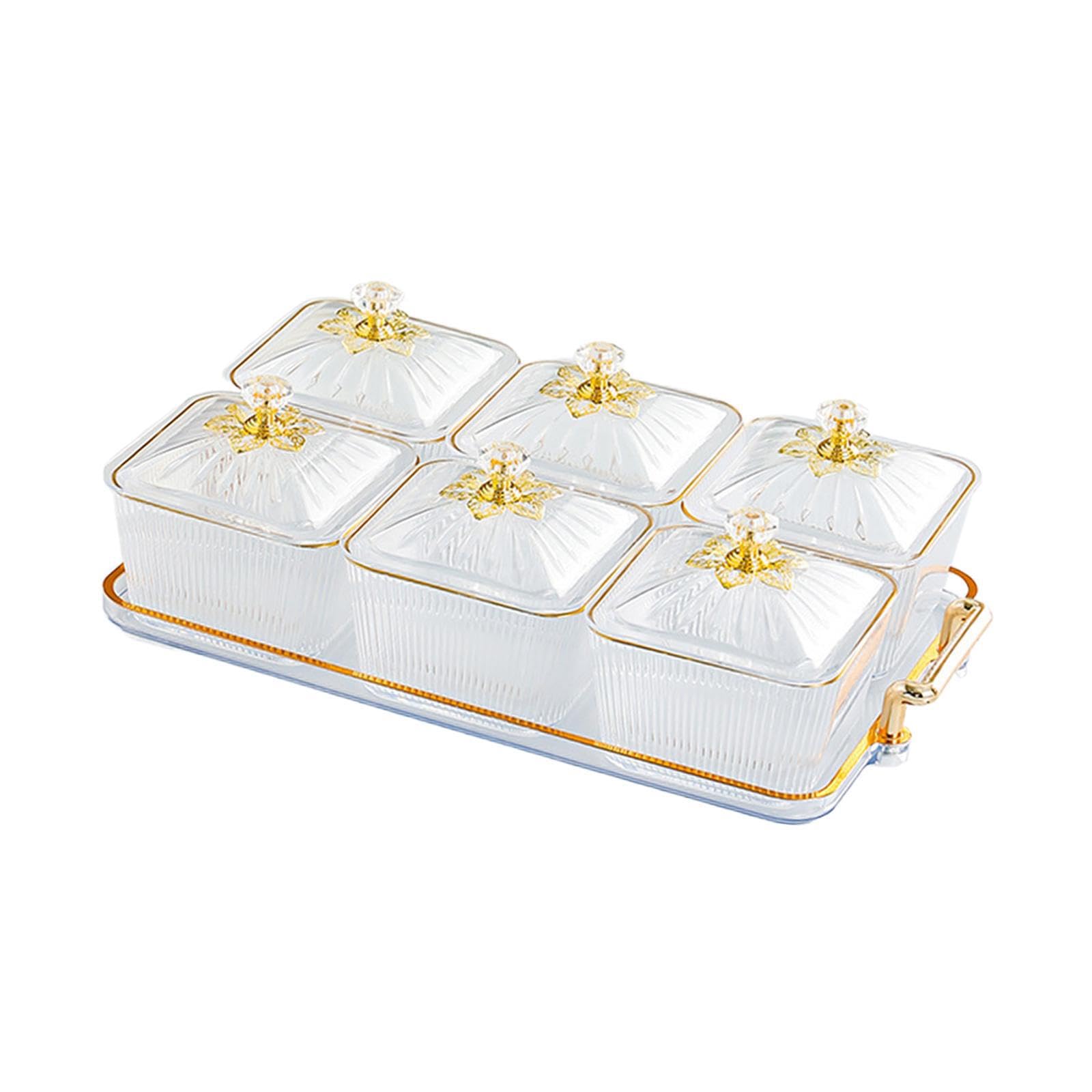 QUILSTM Divided Serving Container Candy Dish Platter Enhances Party