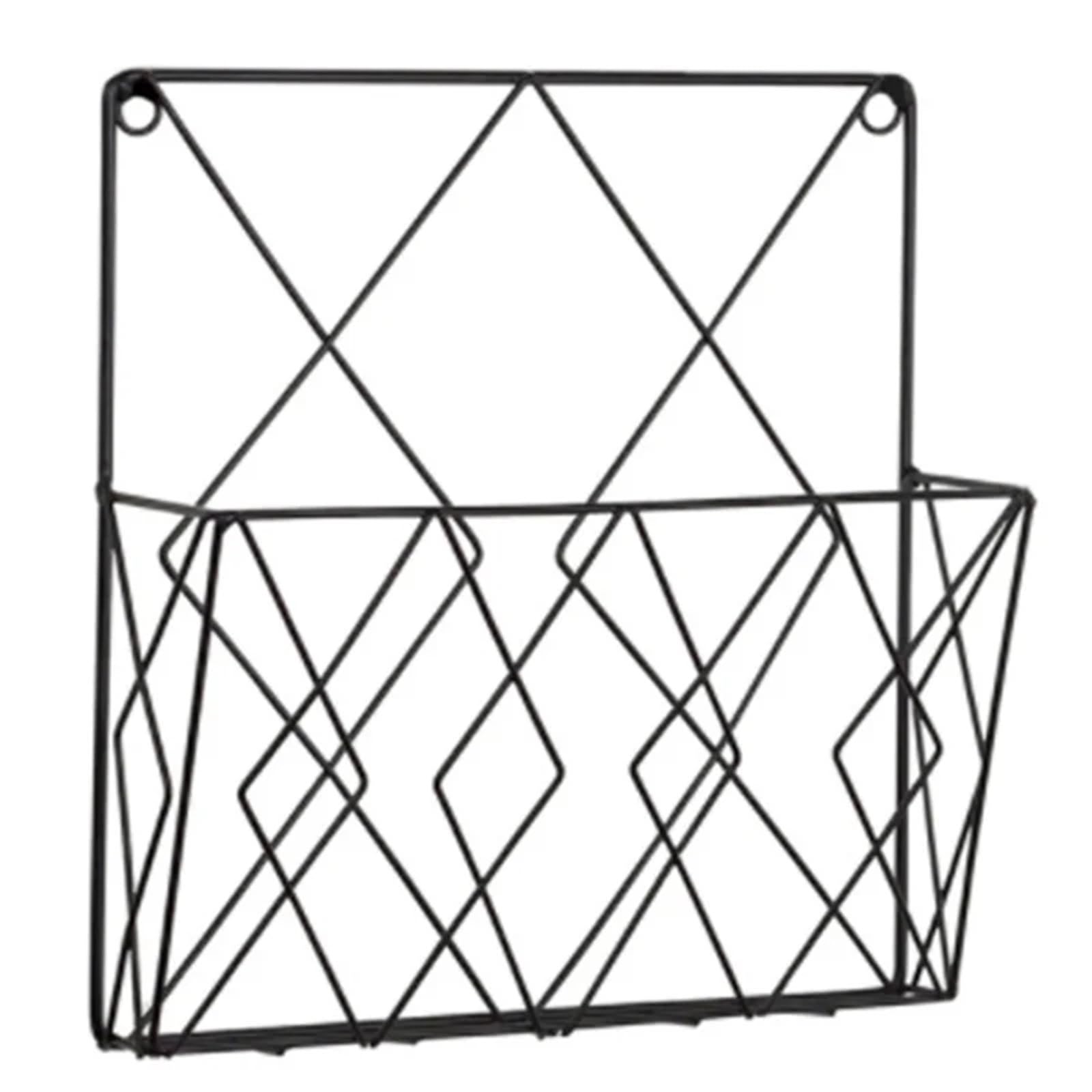 Fdbtyjn One Color Newspaper Rack Metal Wall Mounted Magazines Newspaper Storage Rack For Home Office Books Newspapers Files Folder Desktop Tabletop Display Stand(Black)