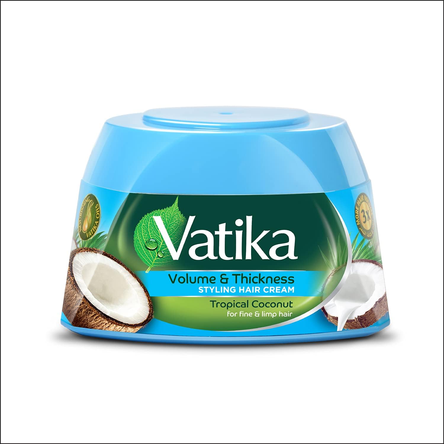 Vatika Naturals Volume & Thickness Styling Hair Cream with Tropical Coconut – 140 ml