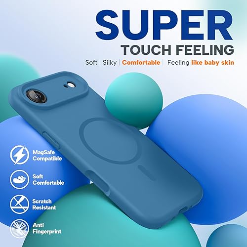 Miniatura 1404 de Miracase - Funda diseñada para iPhone 11 con protector de pantalla, funda de goma de silicona líquida, protección total contra caídas y a prueba