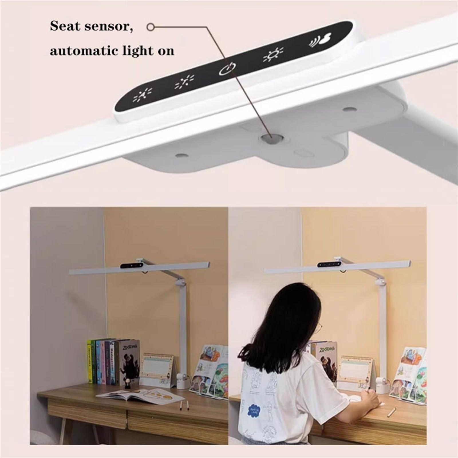 Lampada da tavolo Lampada da scrivania a LED con morsetto, lampada da scrivania for architetti con controllo touch for ufficio domestico, lampada da scrivania ultra luminosa con oscuramento automatico