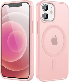 HGH Magnetisch Hülle für iPhone 12 Mini,Kompatibel mit MagSafe, Rosa