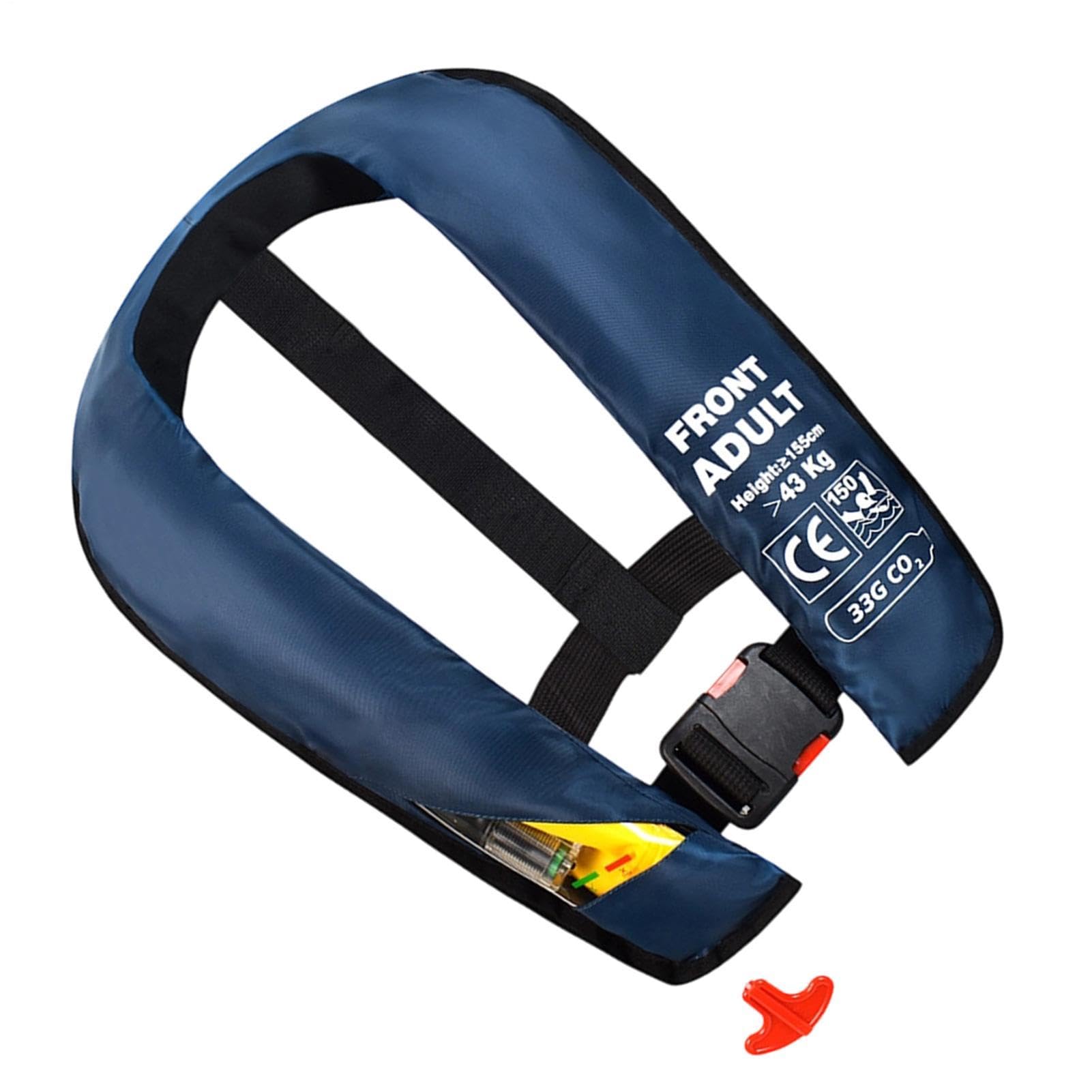 Inflatable Swim Vest, Self Inflating Safety Jacket, Compact Buoyancy Vest with Automatic Inflation System Design, Water Rescue Gear with Stable Harness Structure, Swimming Accessory for Fishing Use
