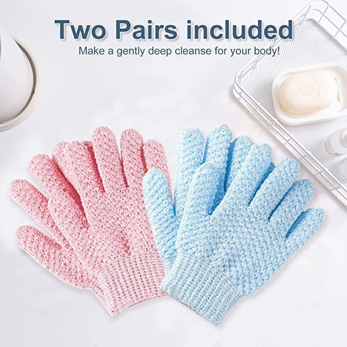 Miniatura 7 de Yiclick Guantes exfoliantes pesados, exfoliante corporal para baño y ducha, exfoliante corporal para removedor de piel muerta, esponja exfoliante