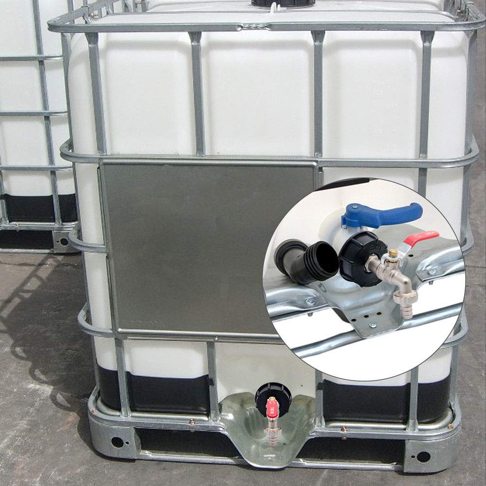 SUPERTOOL IBC Tank Adapter,1/2" S60X6 IBC Tote Tank Drain Adpater IBC