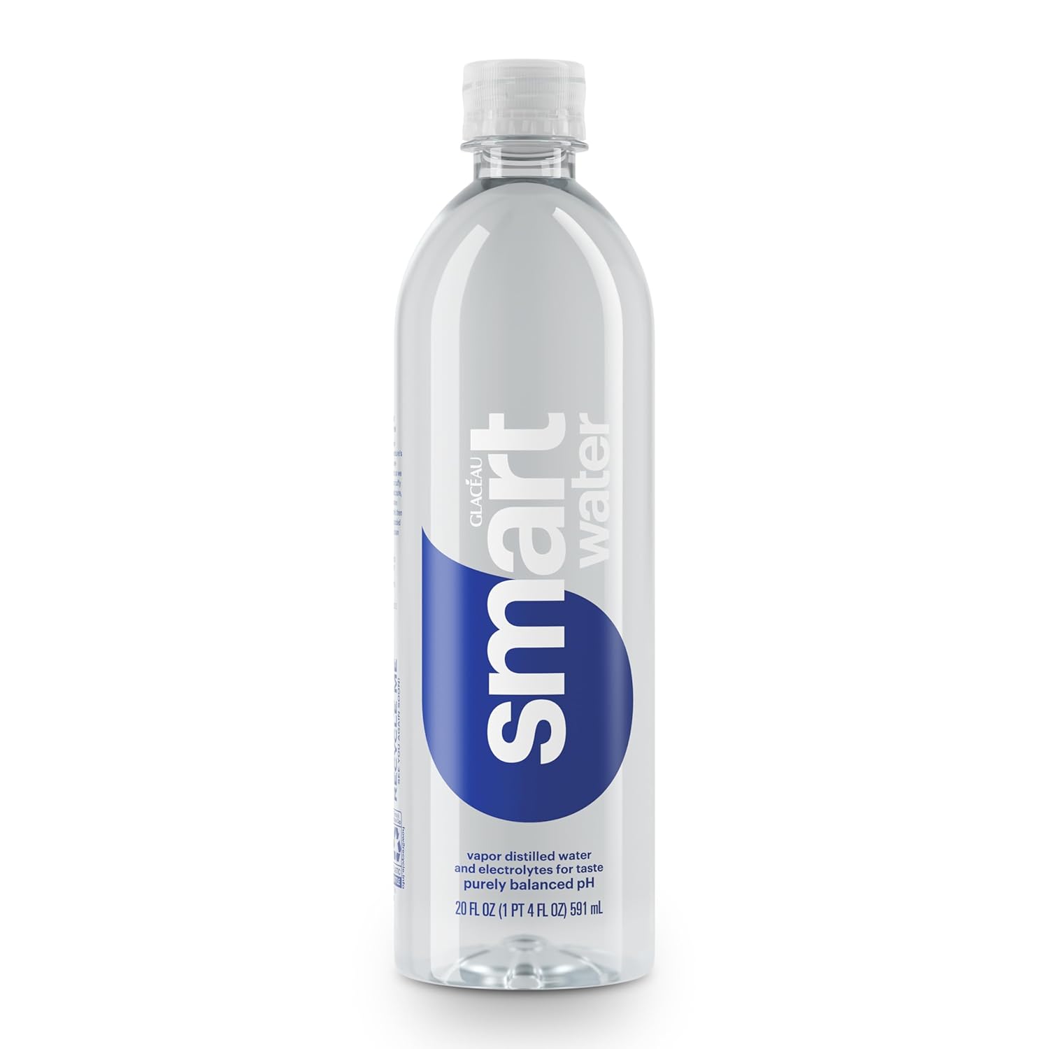 smartwater vapor distilled premium water bottles, 1 Liter, 6 Pack