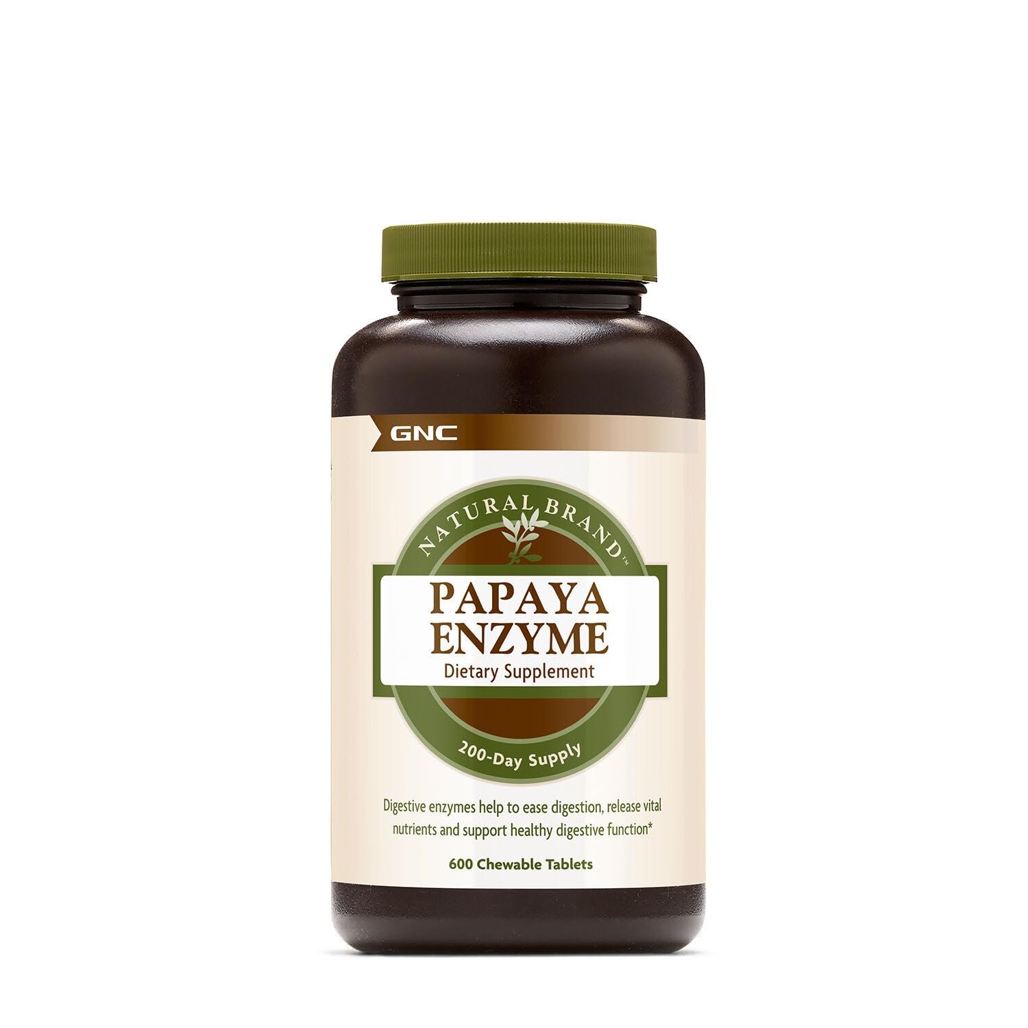 GNCNatural Brand Papaya Enzyme, Supports Healthy Digestive Function, 600 Tablets