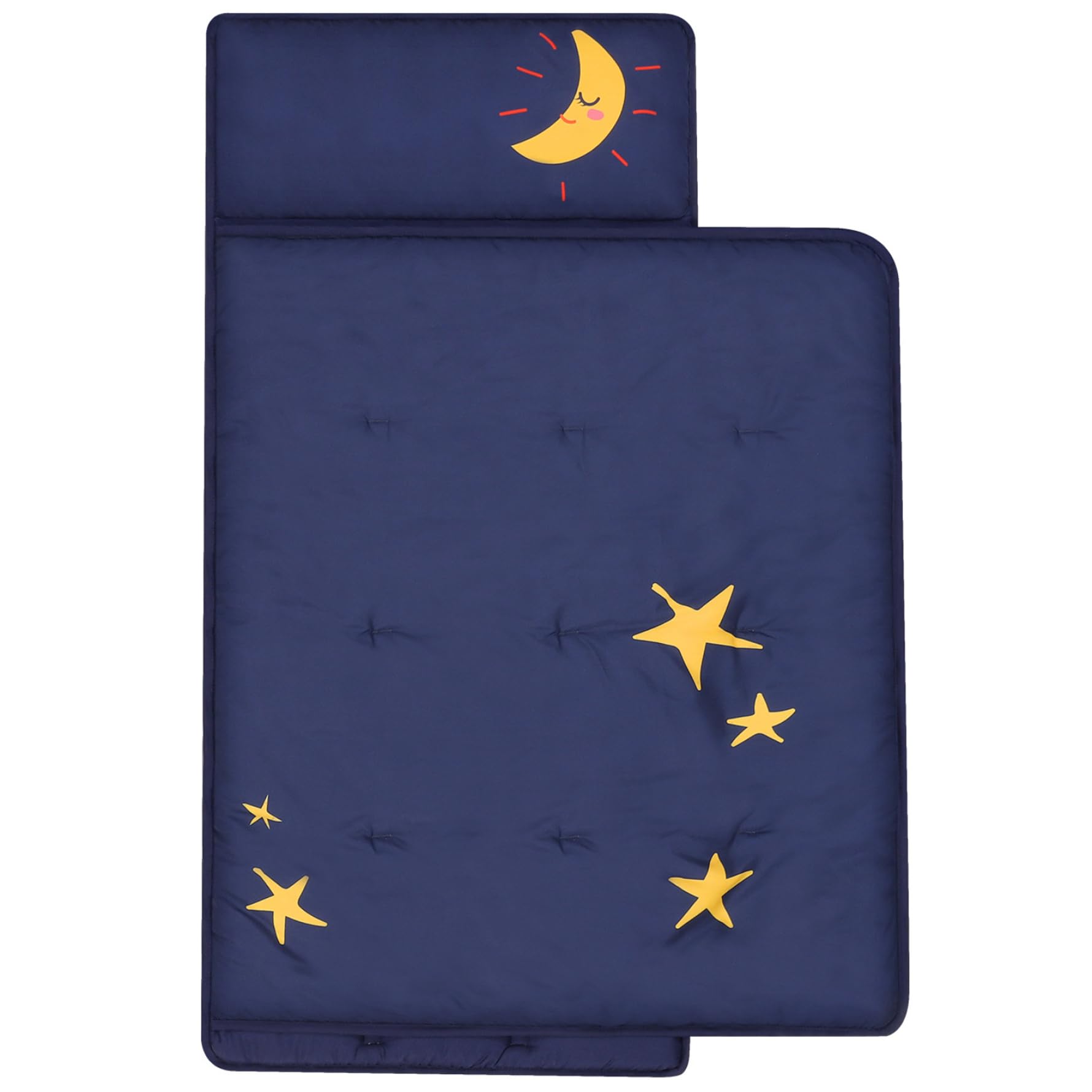 Nickerchenmatte 20x46 Zoll Faltbare Nickerchenmatte für Kleinkinder mit Kissenmattendecke tragbare Schlafsack Kinder mit Befestigungsgurten Nickerchenmatte für Kleinkinder für Kindergarten, Schlafsäc