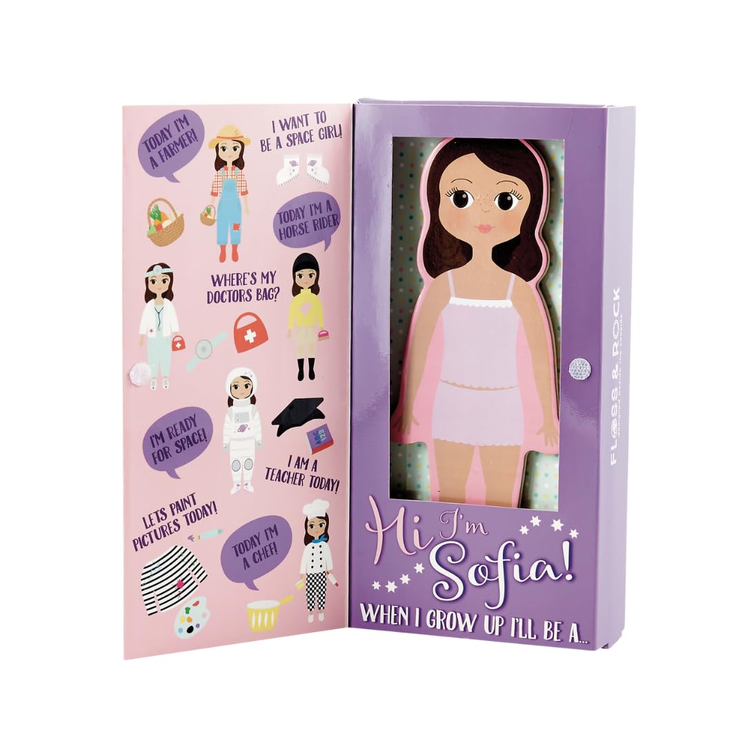 Floss & Rock (Sofia) - Magnetic Dress Up Wooden Doll (Sofia)