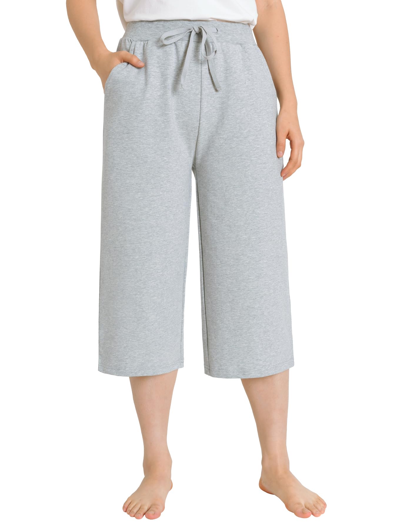 Latuza Womens Wide Leg Capri Pants Casual Summer
