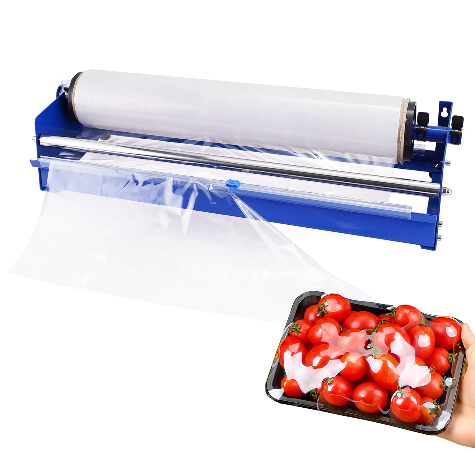 YJINGRUI Macchina avvolgitrice manuale di film estensibile, macchina imballatrice dell'erogatore di film estensibile da 19,5 ", strumento manuale per avvolgimento pallet per la conservazione di