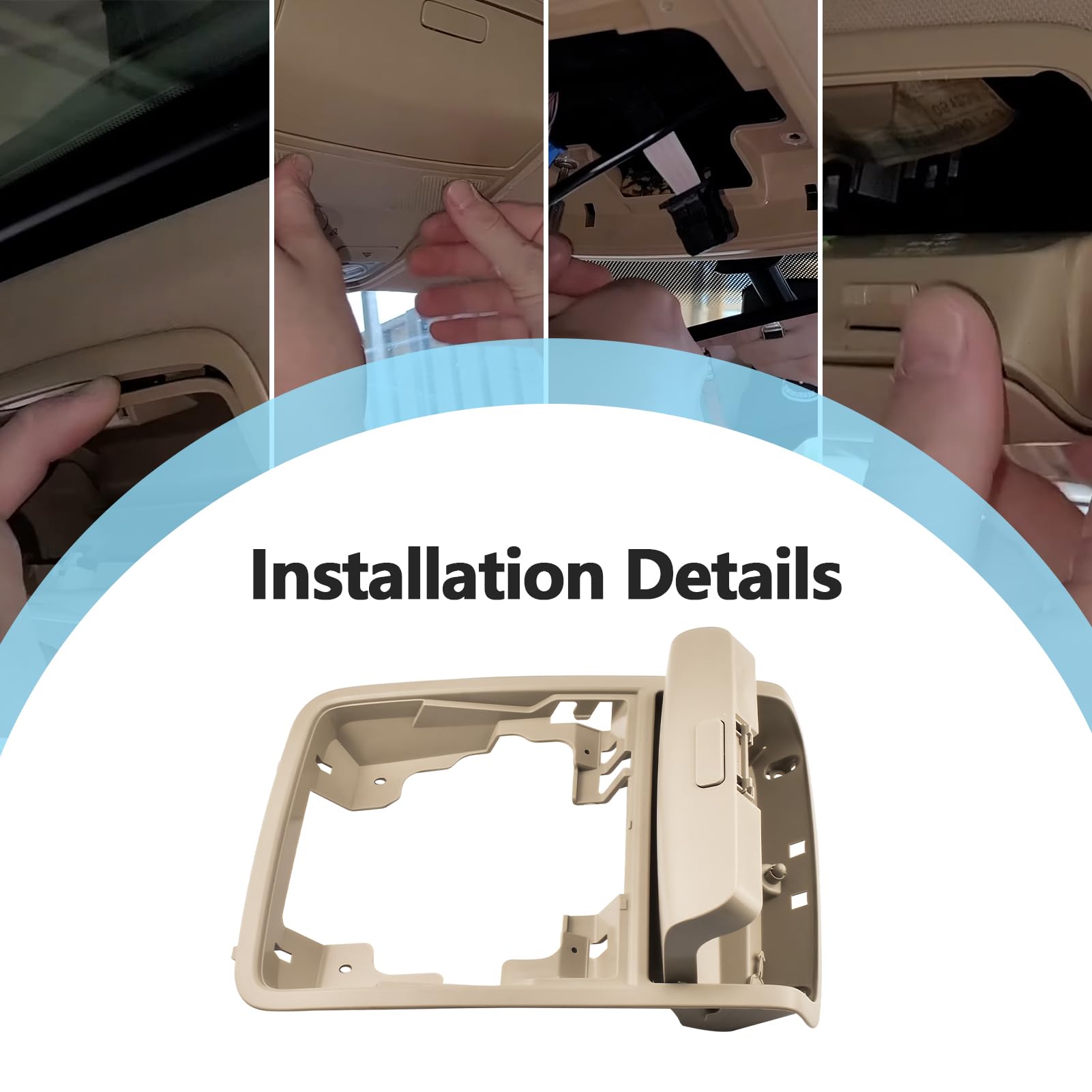 Overhead Console Glasses Holder Replacement For VW Jetta MK6 2011-2018 & Passat B7 - Part 56D868837A