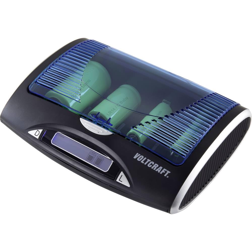 VOLTCRAFT P-600 - Cargador de Celdas Redondas (NiMH Micro AAA), Mignon (AA), Baby (C), Mono (D), Bloque de 9 V